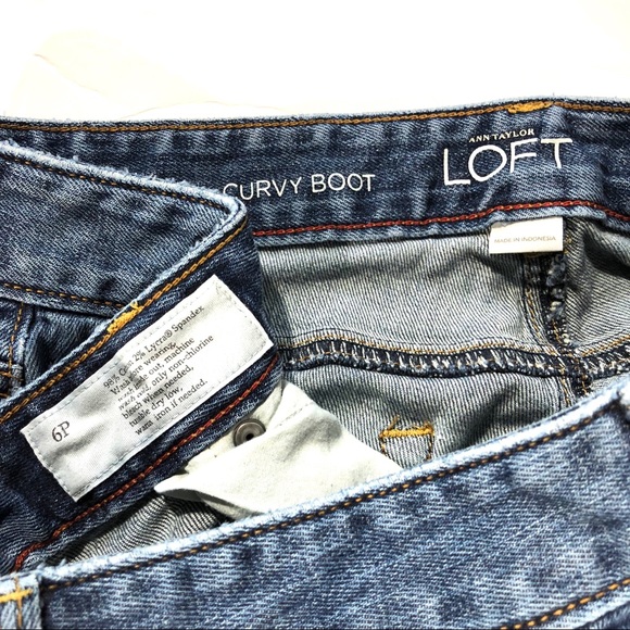 LOFT Low Rise Stretch Curvy Boot Jeans 6P - Picture 7 of 8